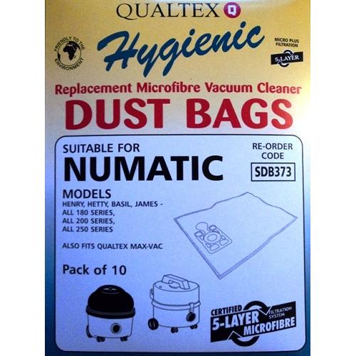 Numatic Harry AS200 Microfibre Vacuum Cleaner Dust Bags Pack of 10